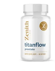 A bottle of TitanFlow supplement